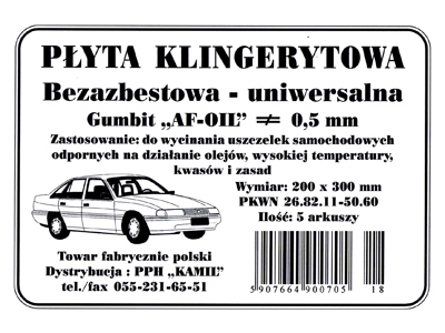 Klingieryt „OFOIL”  - arkusz A4 / 0,8 mm