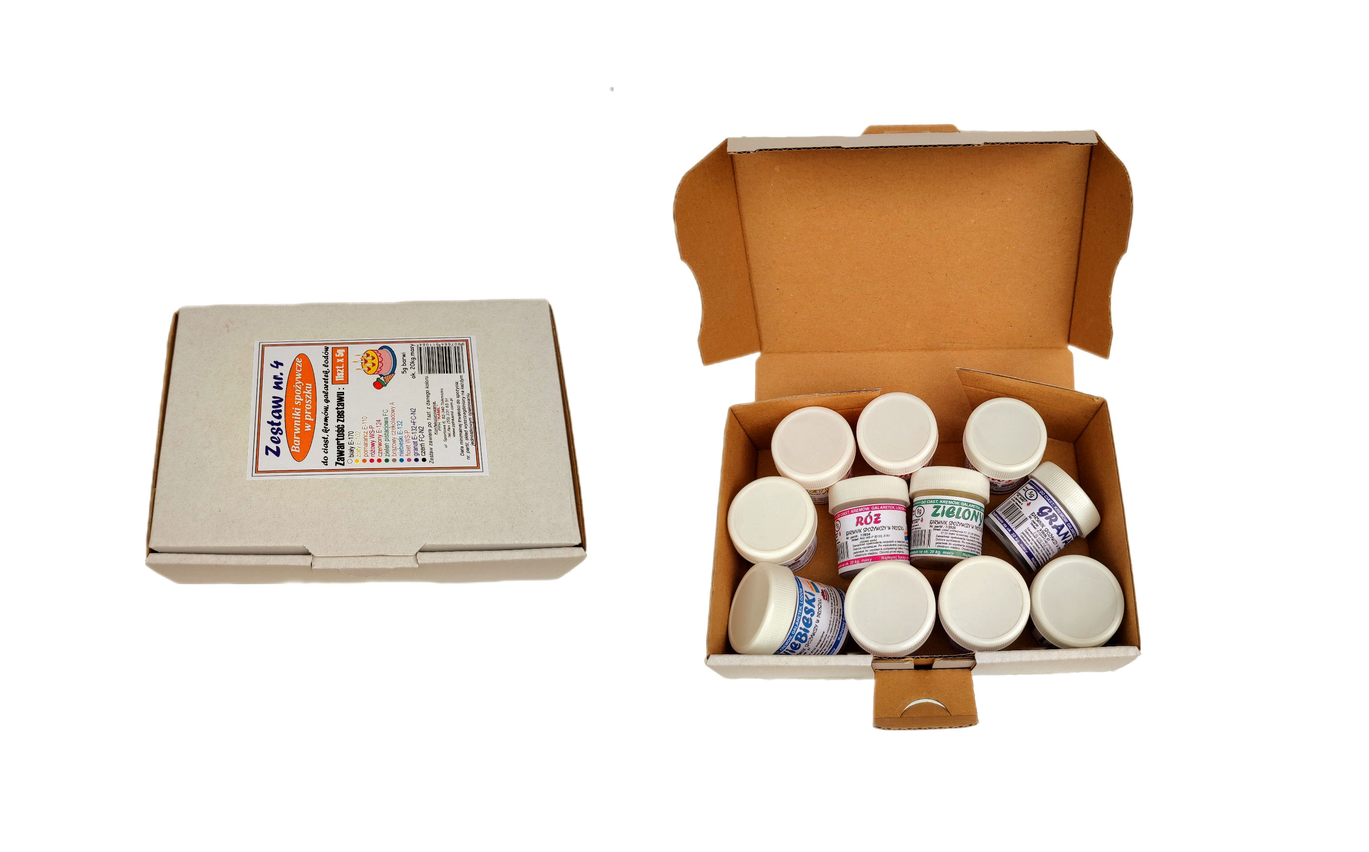 Barwnik spoż. w proszku - zestaw nr. 4 - 11 kolorów podstawowych