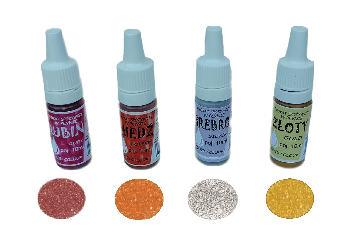 Brokat spożywczy w płynie, buteleczka